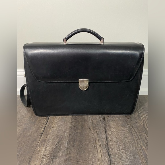 JACK GEORGES Leather Briefcase